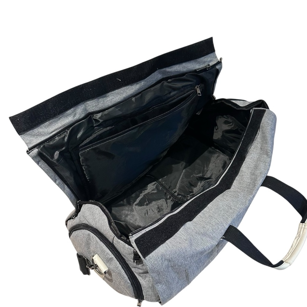 Kemy's Travel Duffle Bag for Men Gray Waterproof
